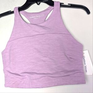 Outdoor Voices Move Free Crop Top Sports Bra Provence Pink Sz s New